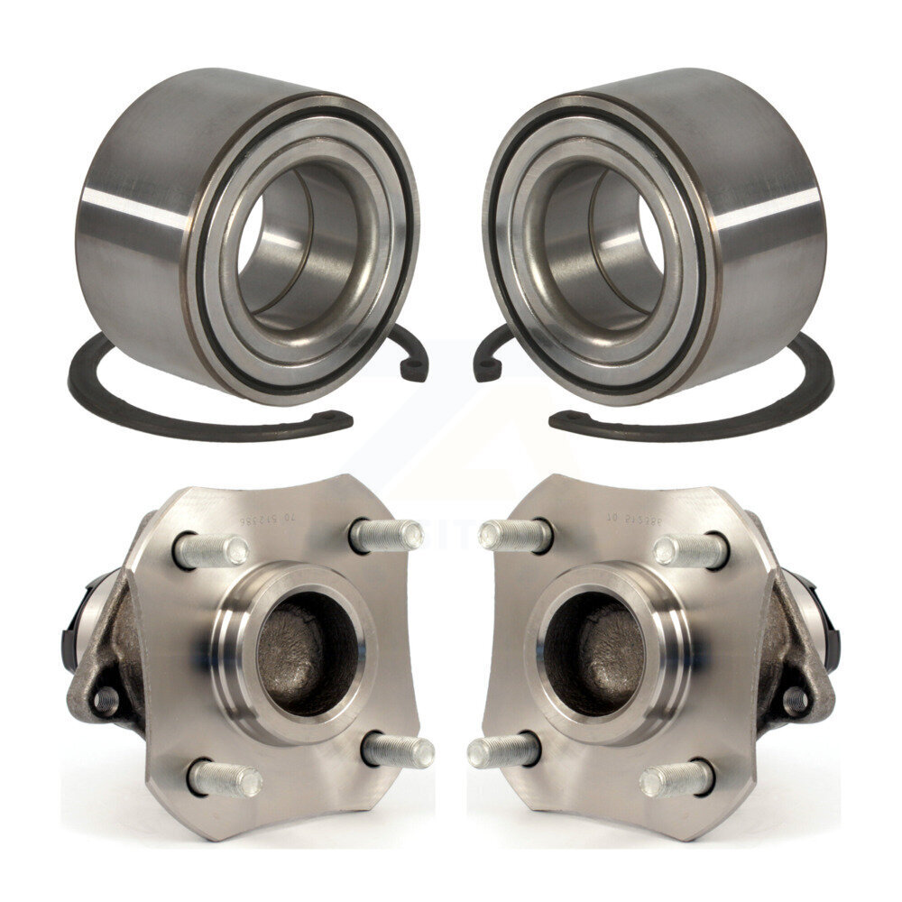 Front Rear Wheel Bearing And Hub Assembly Kit For 2010-2011 Nissan Versa 4-Wheel ABS K70-101682