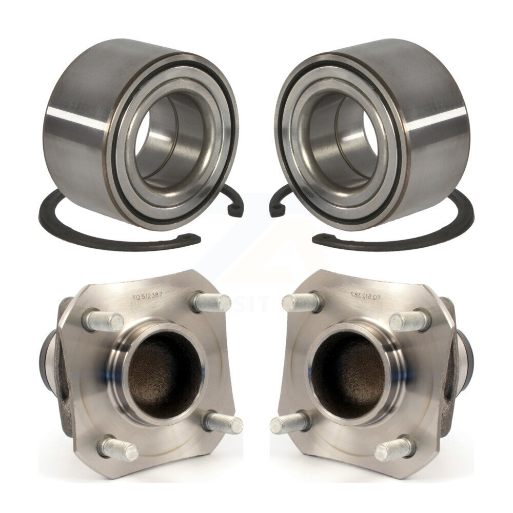 Front Rear Wheel Bearing And Hub Assembly Kit For 2010-2011 Nissan Versa Non-ABS K70-101683
