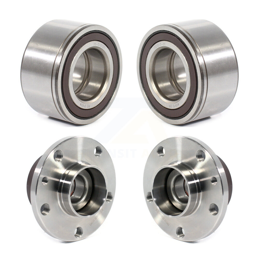 Front Rear Wheel Bearing And Hub Assembly Kit For 2014-2018 Fiat 500L K70-101693