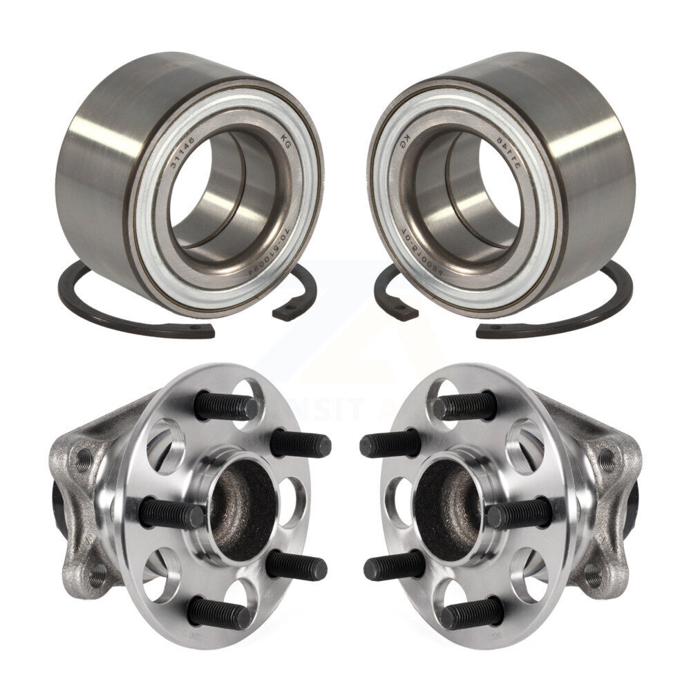 Front Rear Wheel Bearing And Hub Assembly Kit For 2018-2019 Toyota Prius Prime K70-101802
