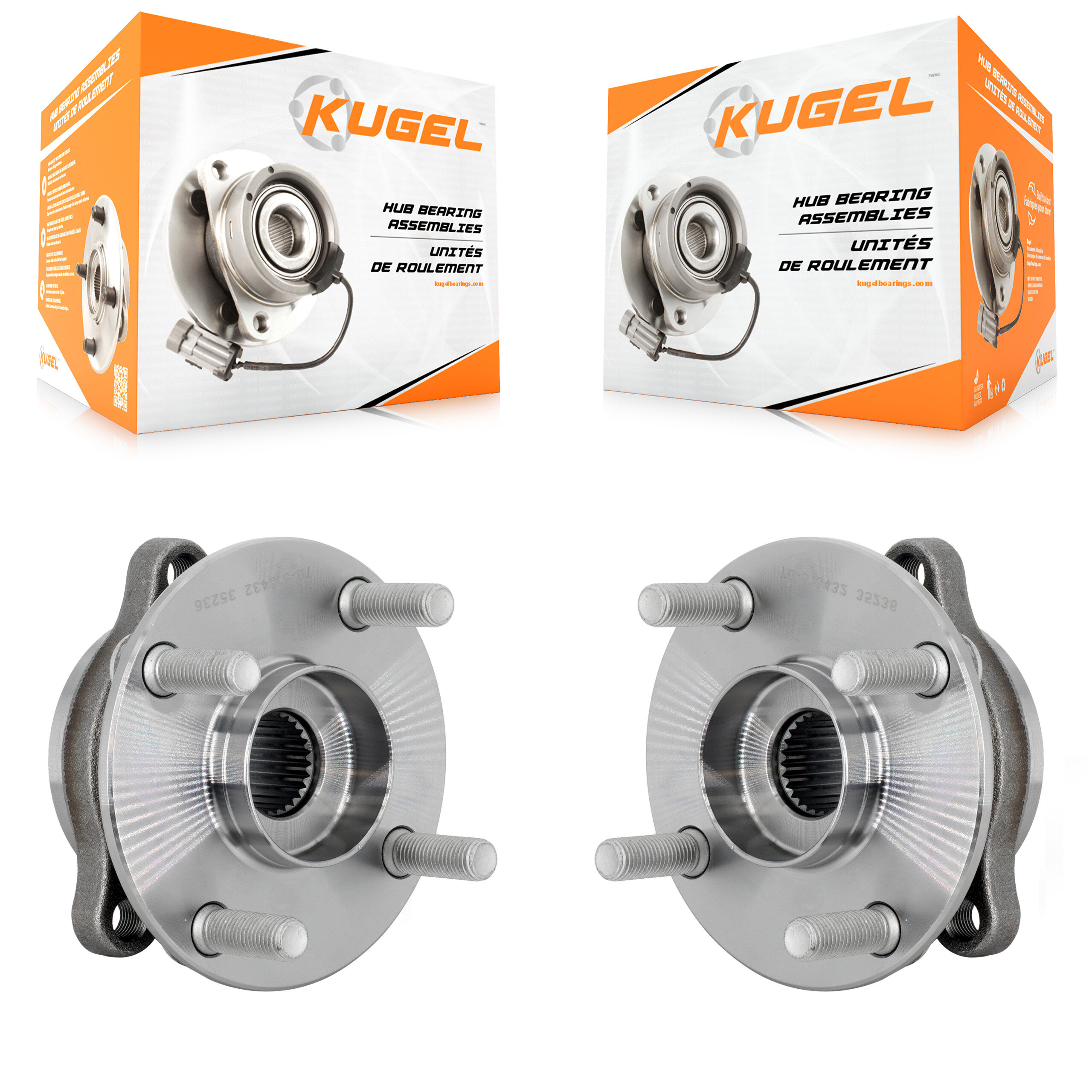 Front Wheel Bearing And Hub Assembly Pair For Toyota Yaris iA Scion K70-102086