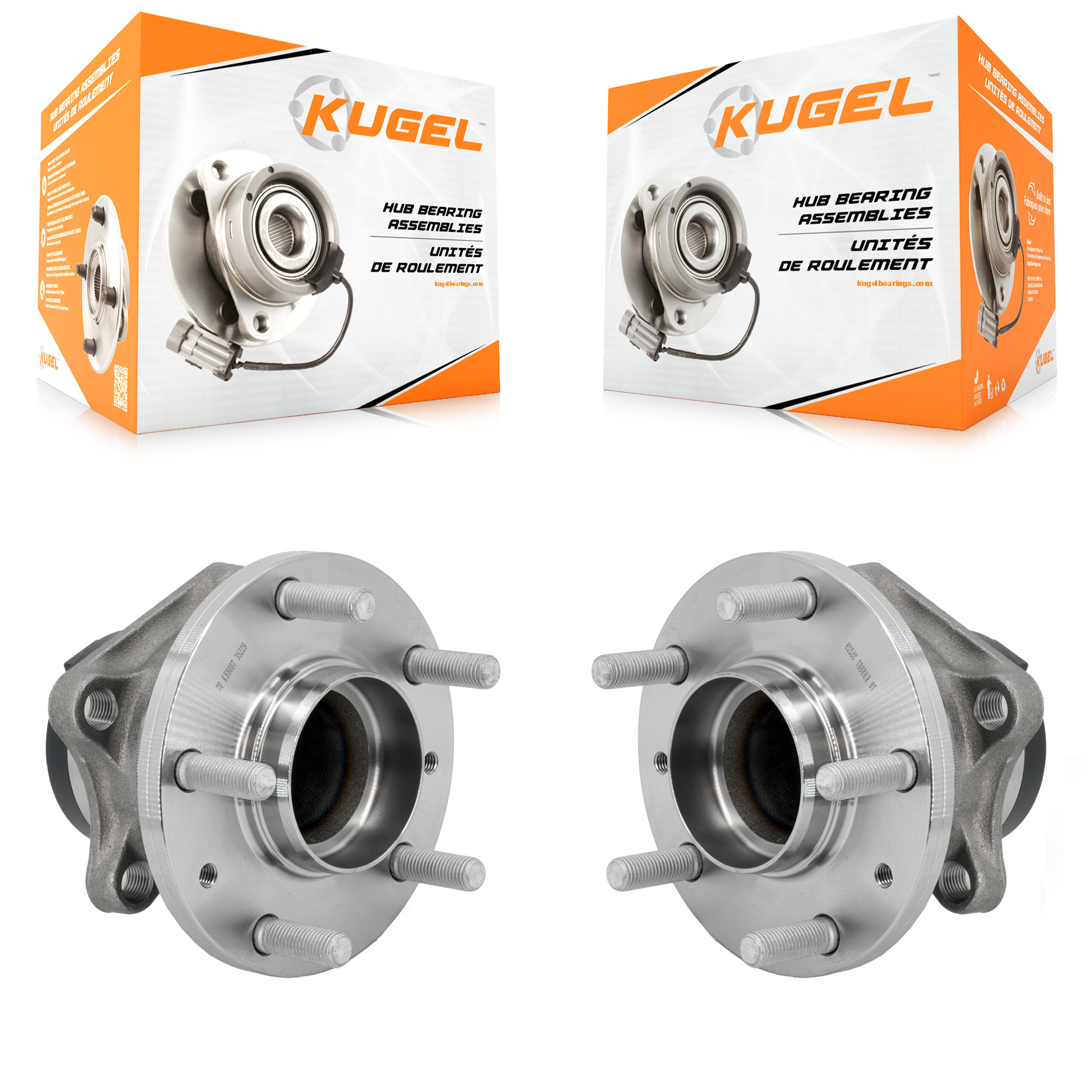 Rear Wheel Bearing And Hub Assembly Pair For 2016-2021 Mazda CX-9 FWD K70-102117