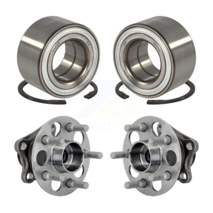 Front Rear Wheel Bearing And Hub Assembly Kit For 2008-2014 Scion xD K70-102136