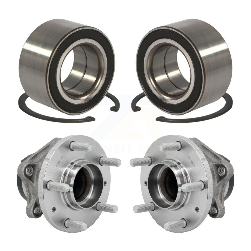 Front Rear Wheel Bearing And Hub Assembly Kit For 2016-2018 Mazda CX-9 FWD K70-102140