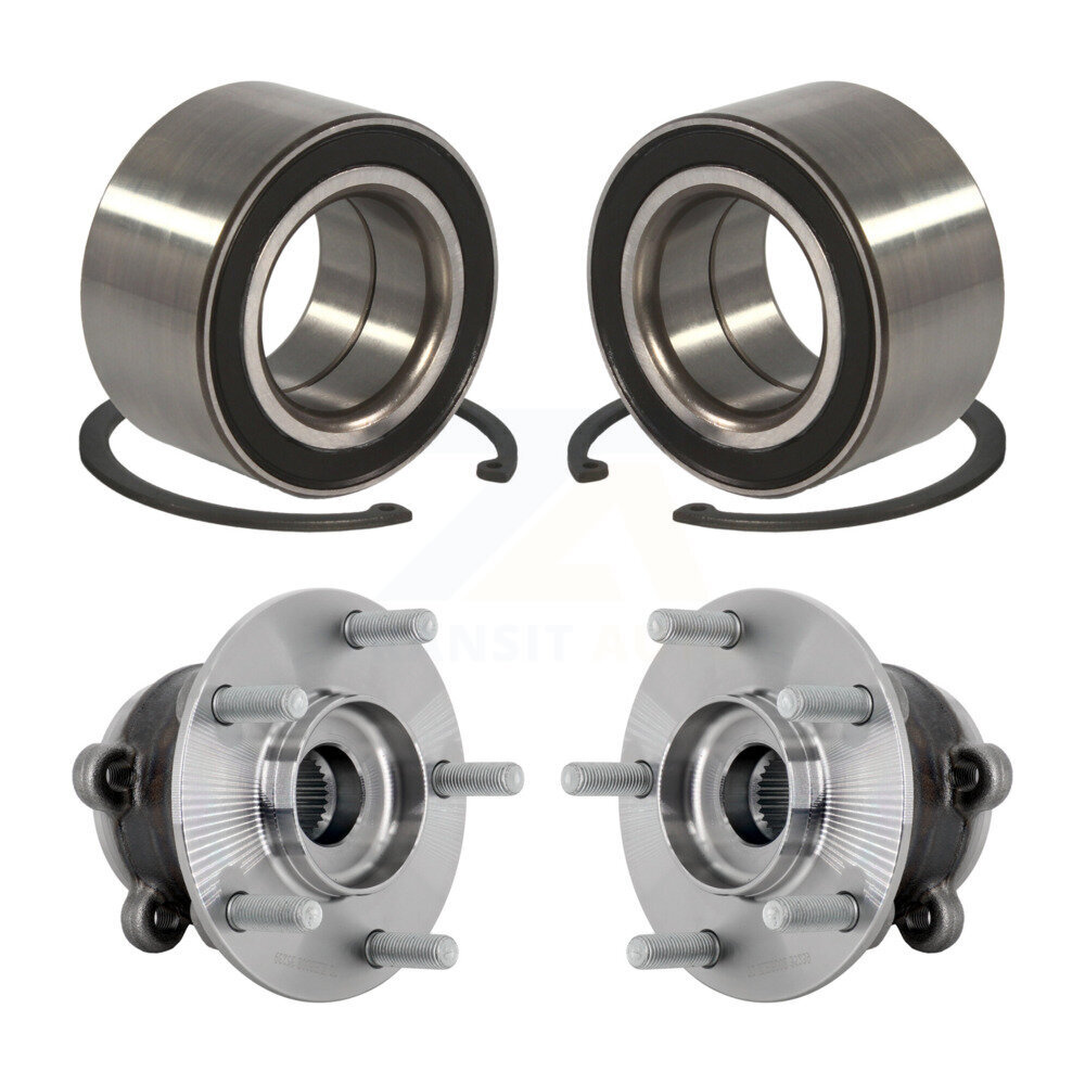 Front Rear Wheel Bearing And Hub Assembly Kit For 2016-2018 Mazda CX-9 AWD K70-102199