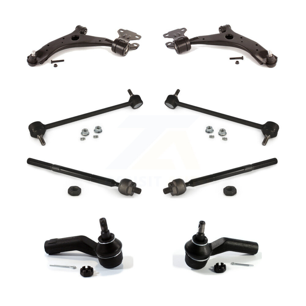Front Suspension Arm & Ball Joint Tie Rod End Link Kit (8Pc) For 2010-2013 Mazda 3 Sport K72-100157
