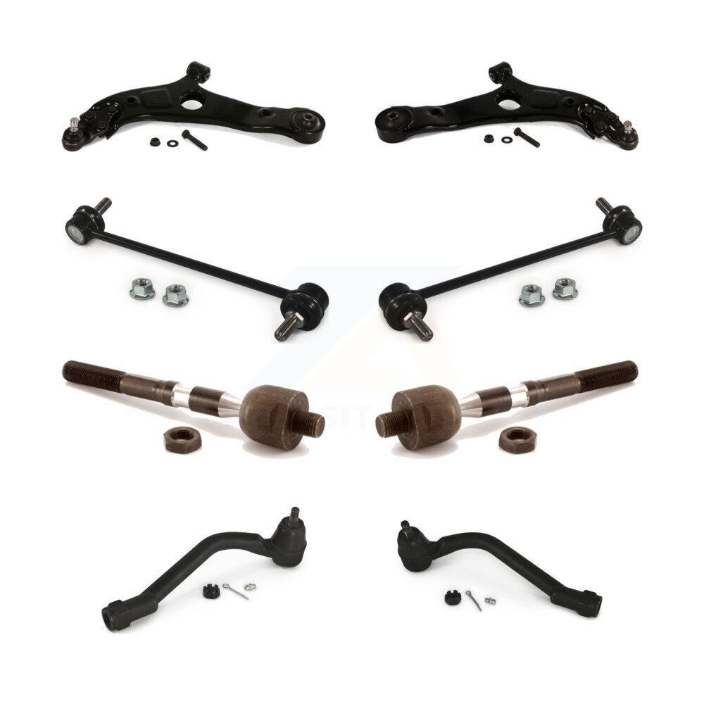 Front Suspension Control Arm Ball Joint Tie Rod End Link Kit (8Pc) For Kia Optima Hyundai K72-100689