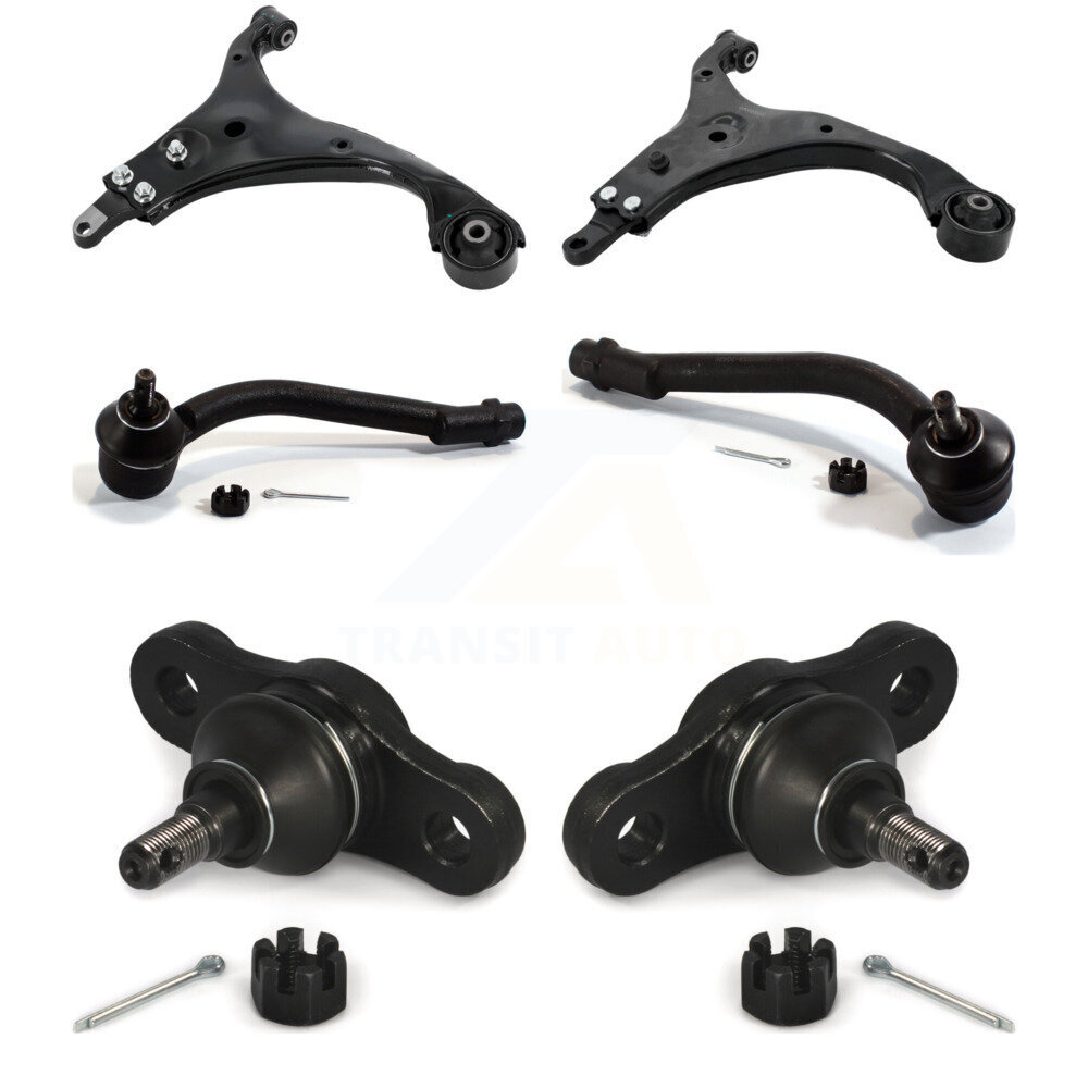 Front Suspension Control Arm With Tie Rod End & Ball Joint Kit (6Pc) For Hyundai Elantra K72-101537