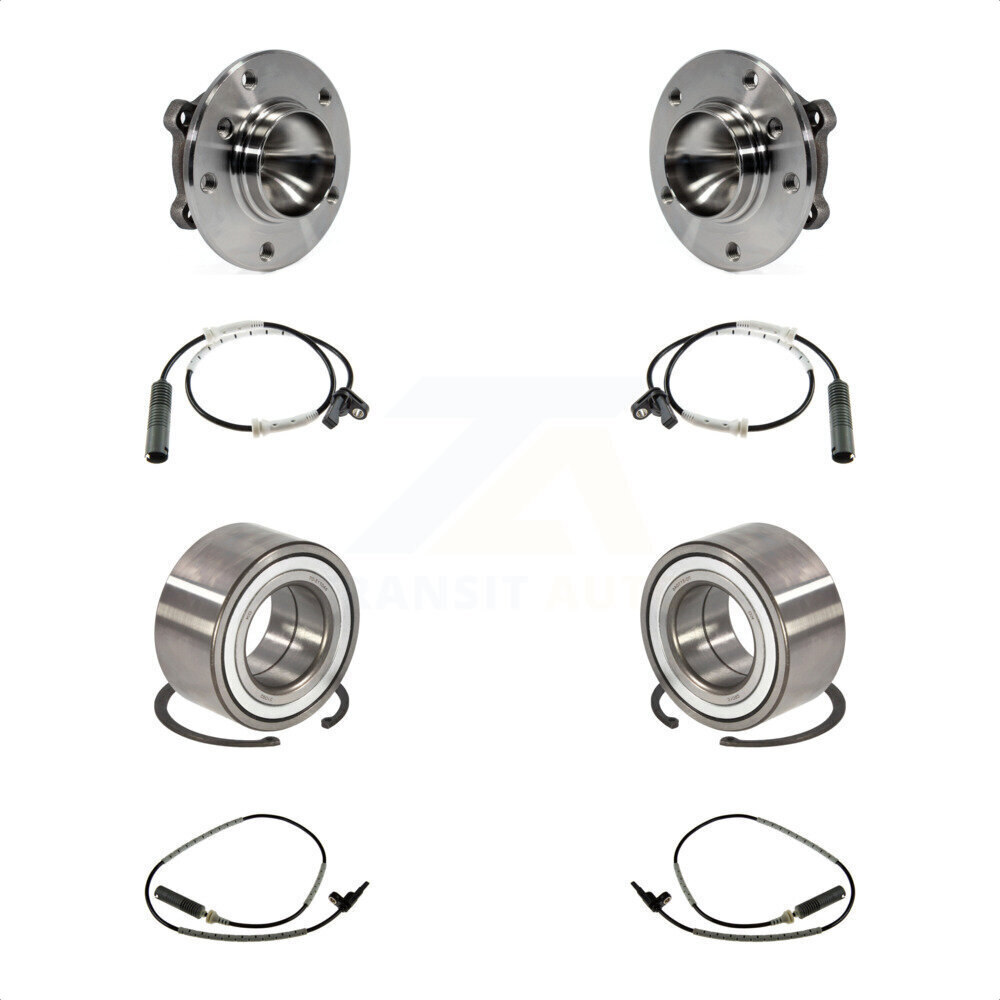 Front Rear Wheel Bearing And ABS Sensor Kit For BMW 328i 335i 135i 330i 335is 335d 135is K7S-101728