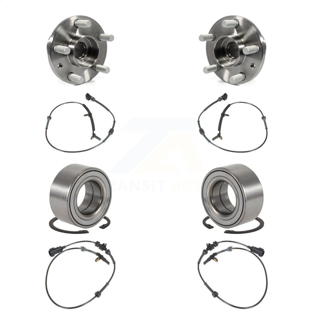 Front Rear Wheel Bearing Sensor Kit For Land Rover LR2 3.2L with 4-Wheel ABS Harness K7S-101736
