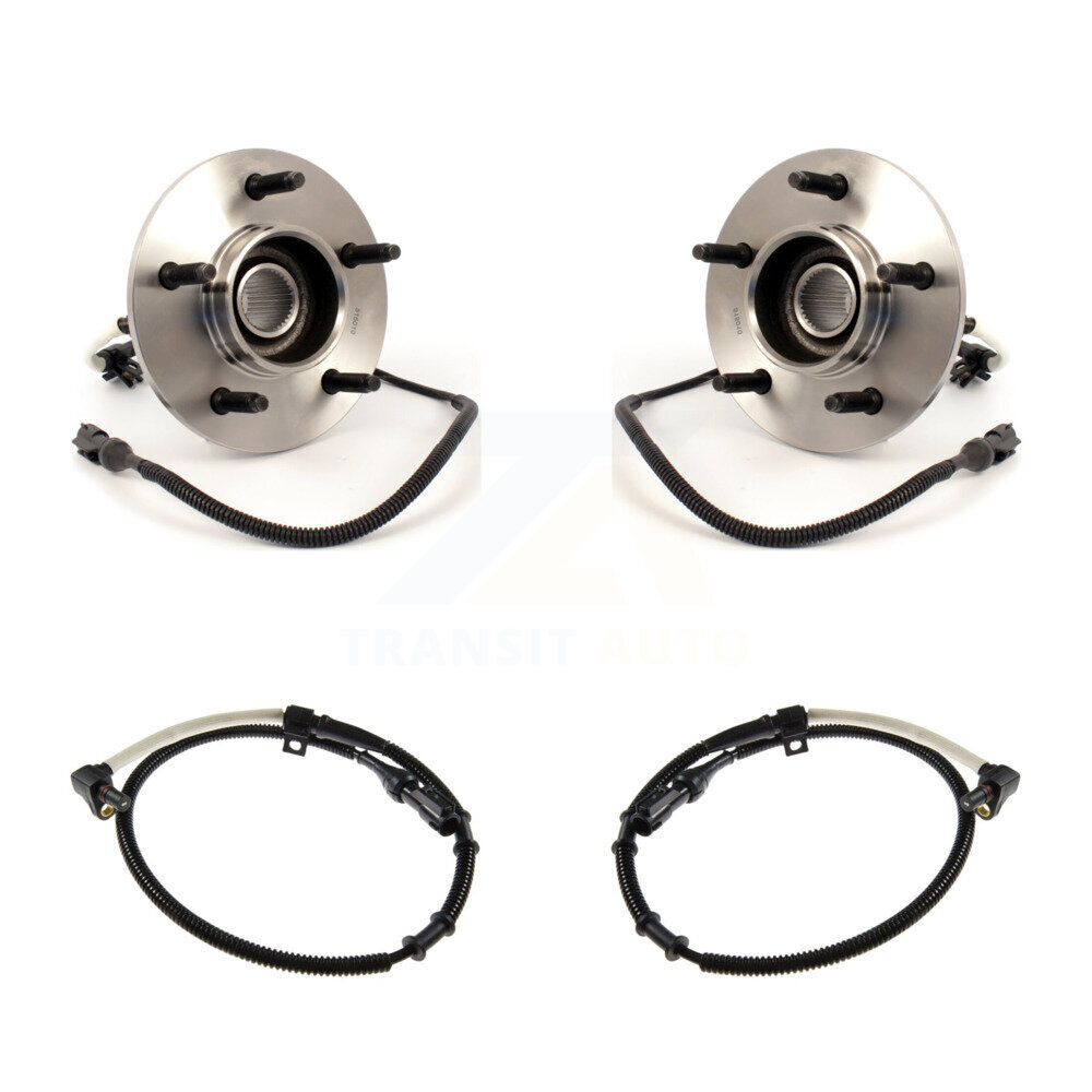 Front Wheel Hub Bearing And Extra ABS Sensor Kit For 1997-1999 Ford F-150 with Harness K7S-101974