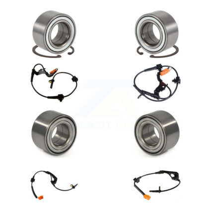 Front Rear Wheel Bearing And ABS Sensor Kit (8Pc) For Honda CR-V with Harness K7S-102787