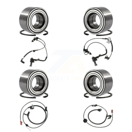 Front Rear Wheel Bearing & ABS Sensor Kit (8Pc) For Ford Fusion Lincoln MKZ Mercury Milan K7S-102797