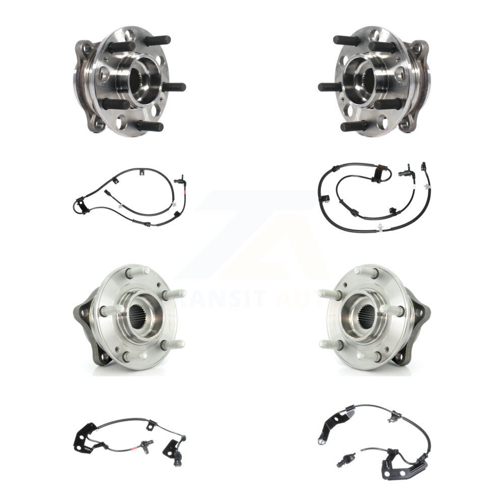 Front Rear Wheel Hub Bearing And ABS Sensor Kit (8Pc) For Hyundai Santa Fe Sport K7S-102810