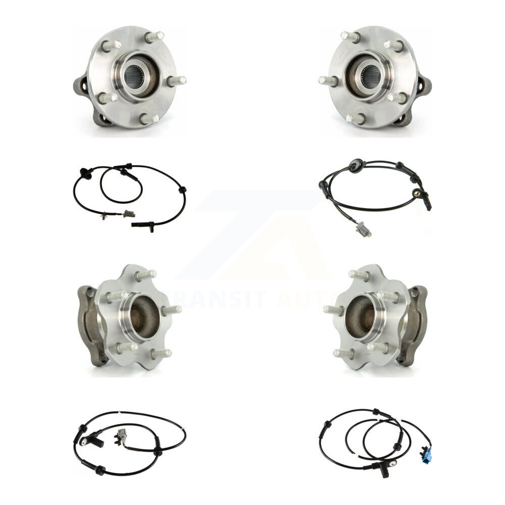 Front Rear Wheel Hub Bearing ABS Sensor Kit (8Pc) For Nissan Quest 3.5L with 4-Wheel K7S-102833