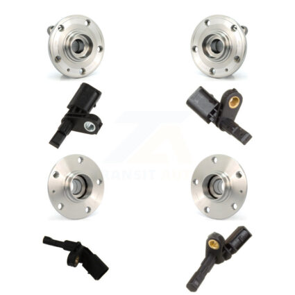 Front Rear Wheel Hub Bearing And ABS Sensor Kit (8Pc) For Volkswagen Beetle Audi A3 K7S-102840