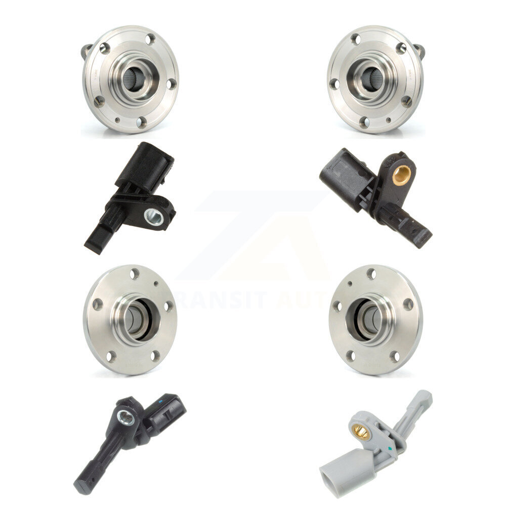 Front Rear Wheel Hub Bearing And ABS Sensor Kit (8Pc) For Audi Q3 Volkswagen CC K7S-102854