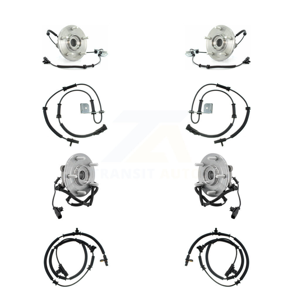 Front Rear Wheel Hub Bearing And Extra ABS Sensor Kit (8Pc) For Chrysler Town & Country K7S-102869