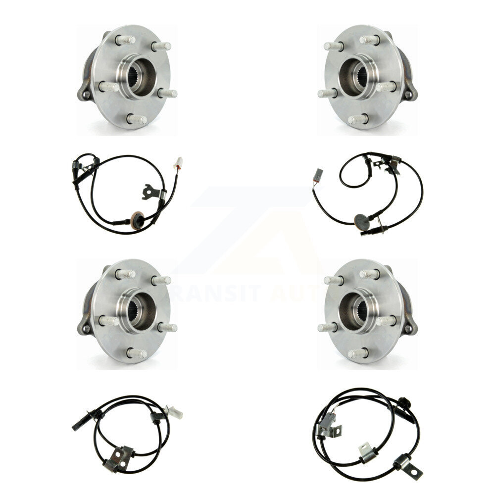 Front Rear Wheel Hub Bearing & ABS Sensor Kit (8Pc) For Suzuki Grand Vitara with Harness K7S-102872