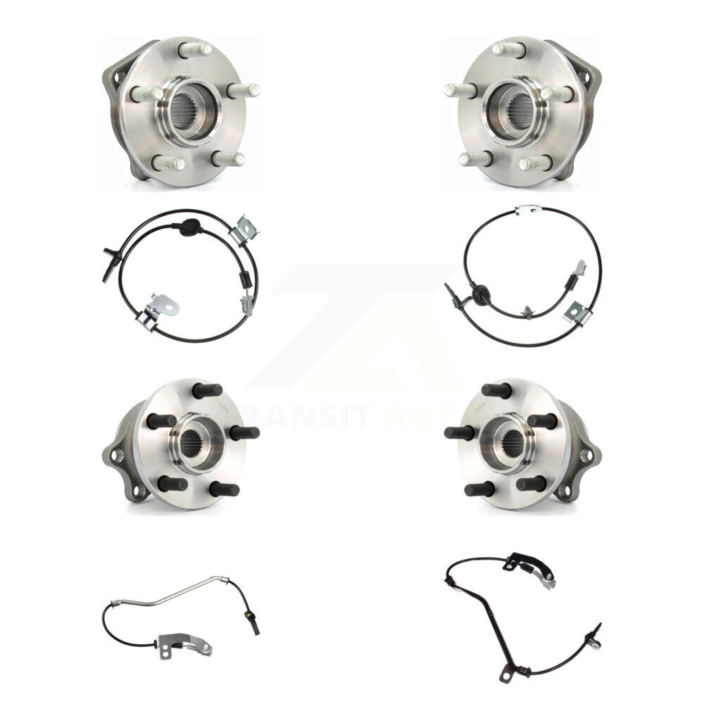 Front Rear Wheel Hub Bearing And ABS Sensor Kit (8Pc) For Subaru Outback Legacy K7S-102881
