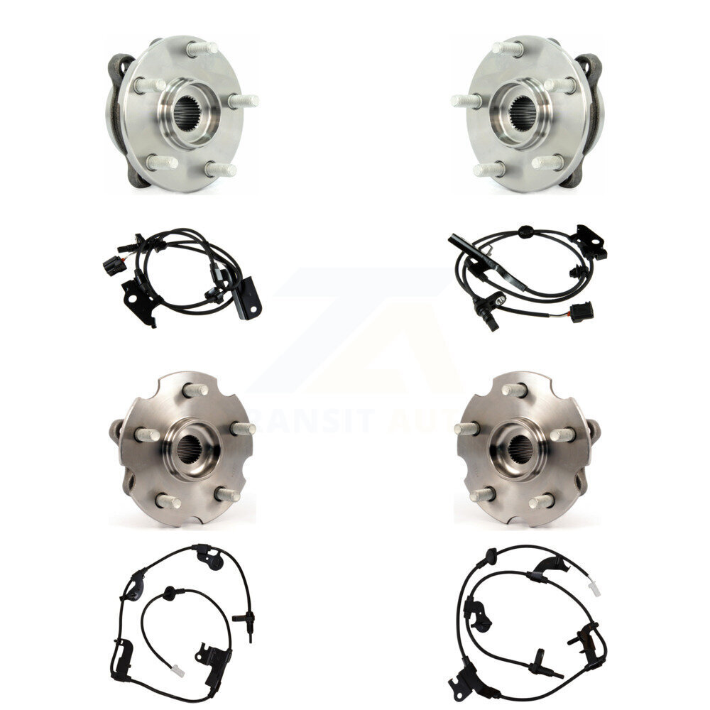 Front Rear Wheel Hub Bearing & Sensor Kit (8Pc) For Toyota RAV4 AWD with 2.5L 4-Wheel ABS K7S-102886