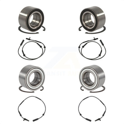 Front Rear Wheel Bearing & Sensor Kit For 2010 BMW X3 3.0L with 4-Wheel ABS Harness K7S-102891