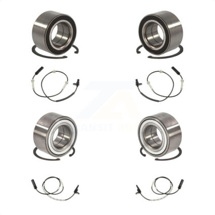 Front Rear Wheel Bearing And ABS Sensor Kit For 2013 BMW 335i xDrive Coupe with 3.0L K7S-102897