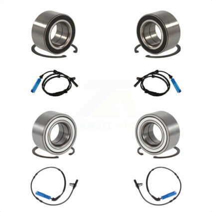 Front Rear Wheel Bearing And ABS Sensor Kit For BMW X3 with Harness K7S-102904