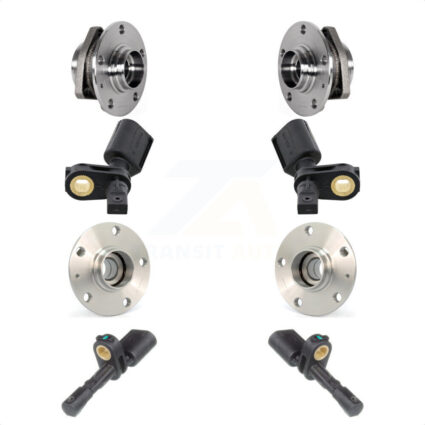 Front Rear Wheel Hub Bearing & Sensor Kit For 15-16 Audi A3 With 80mm Pilot Diameter K7S-102921