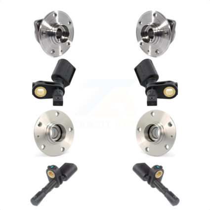 Front Rear Wheel Hub Bearing & Sensor Kit For 15-16 Audi A3 With 85mm Pilot Diameter K7S-102922
