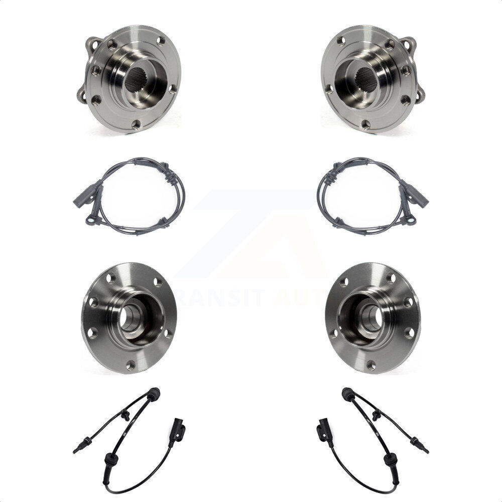 Front Rear Wheel Hub Bearing Sensor Kit For 16 Dodge Dart 2.4L/1.4L/2.0L with 4-Wheel ABS K7S-102944