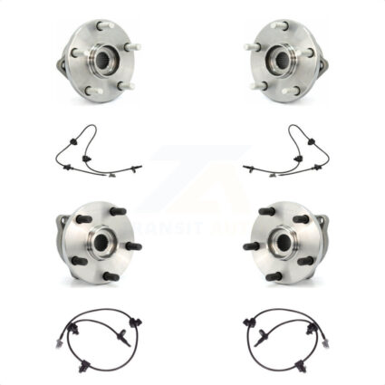 Front Rear Wheel Hub Bearing & Sensor Kit For 08-14 Subaru Tribeca 3.6L with 4-Wheel ABS K7S-102969