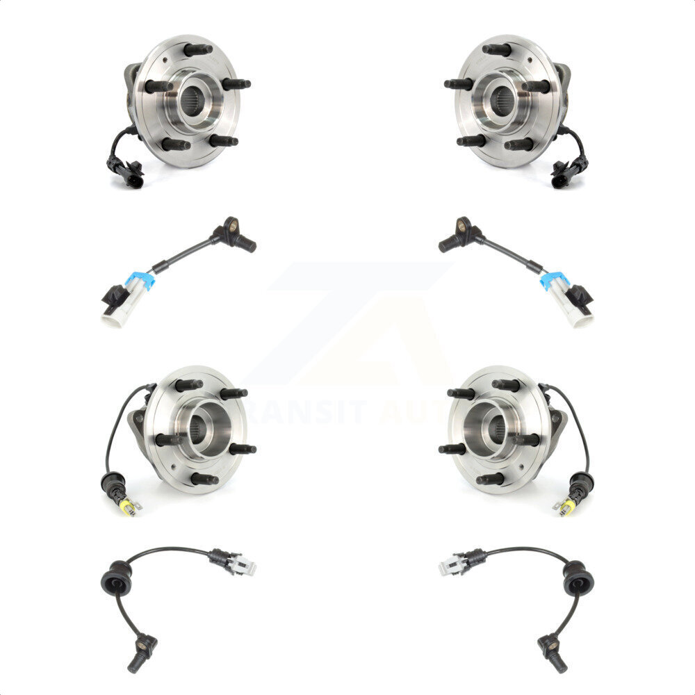 Front Rear Wheel Hub Bearing & Extra Sensor Kit For Chevrolet Equinox Pontiac Torrent Vue K7S-102982