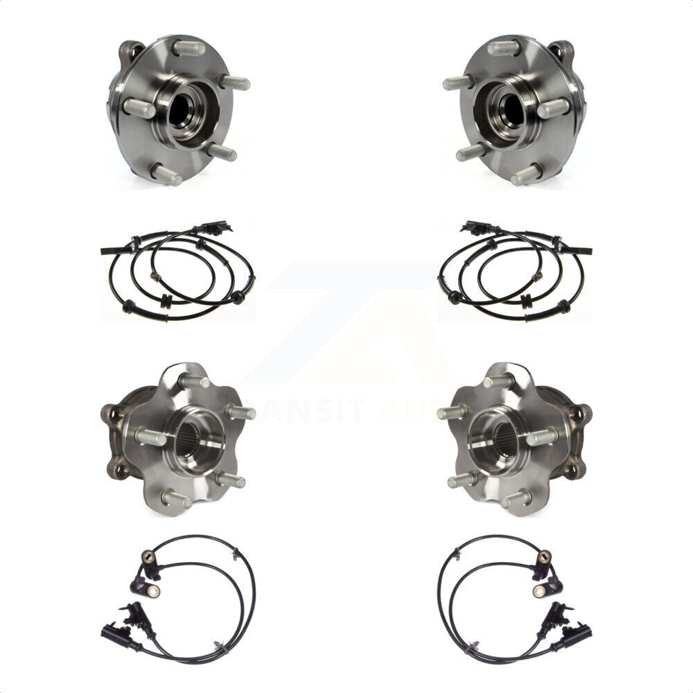 Front Rear Wheel Hub Bearing And ABS Sensor Kit For INFINITI G35 G25 Q40 with Harness K7S-102987