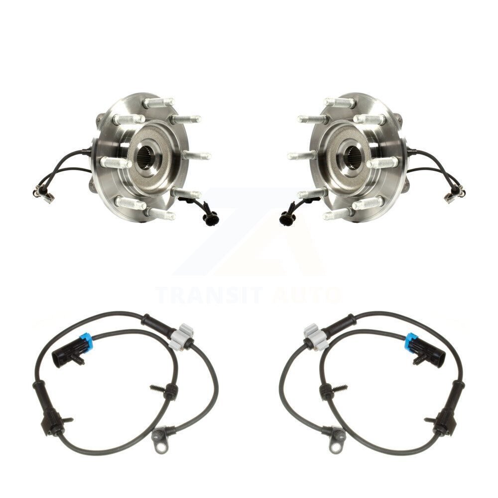 Front Wheel Hub Bearing & Extra Sensor Kit For Chevrolet Silverado 1500 HD RWD with 6.0L K7S-103035