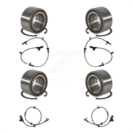 Front Rear Wheel Bearing And ABS Sensor Kit For 2014-2015 Ford Fiesta with Harness K7S-103143