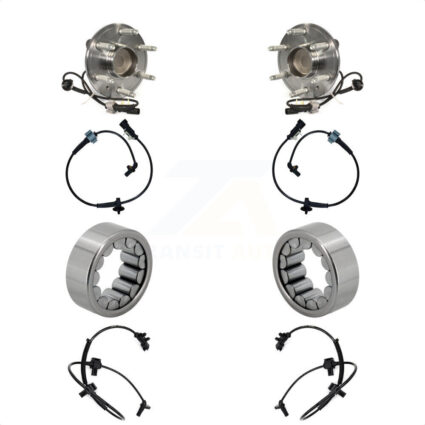 Front Rear Wheel Bearing Extra ABS Sensor Kit For GMC Chevrolet Sierra 1500 Silverado LD K7S-103146