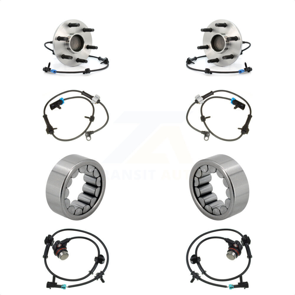 Front Rear Wheel Bearing Extra ABS Sensor Kit For Chevrolet Avalanche 1500 Tahoe Cadillac K7S-103158