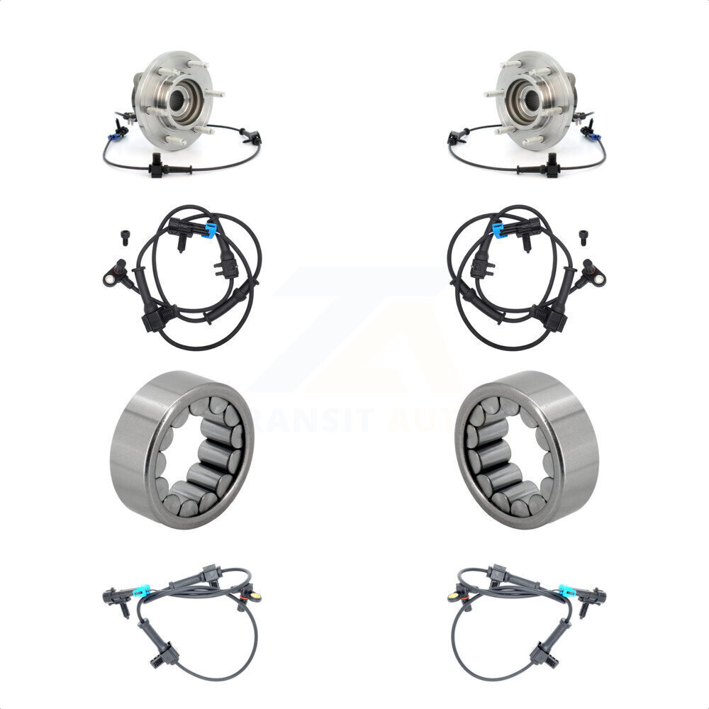 Front Rear Wheel Bearing And Extra ABS Sensor Kit For Hummer H3 with Harness K7S-103159