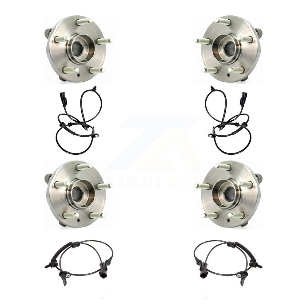 Front Rear Wheel Hub Bearing And ABS Sensor Kit For 2010-2012 Ford Flex Lincoln MKS MKT K7S-103262