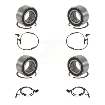 Front Rear Wheel Bearing And ABS Sensor Kit For 2007 Mercedes-Benz C280 with Harness K7S-103283