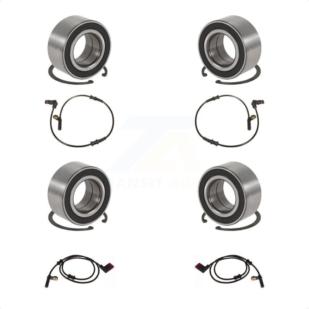 Front Rear Wheel Bearing And ABS Sensor Kit For 2007 Mercedes-Benz C280 with Harness K7S-103283