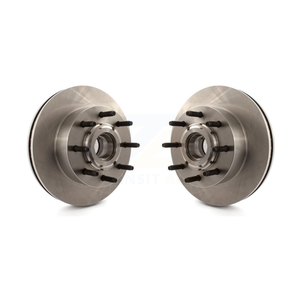 Front Disc Brake Rotors And Hub Assembly Pair For Ford F-350 Super Duty F-250 K8-100043