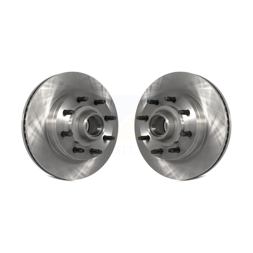 Front Disc Brake Rotors And Hub Pair For Ford E-350 Super Duty E-250 E-150 E-450 Econoline K8-100044