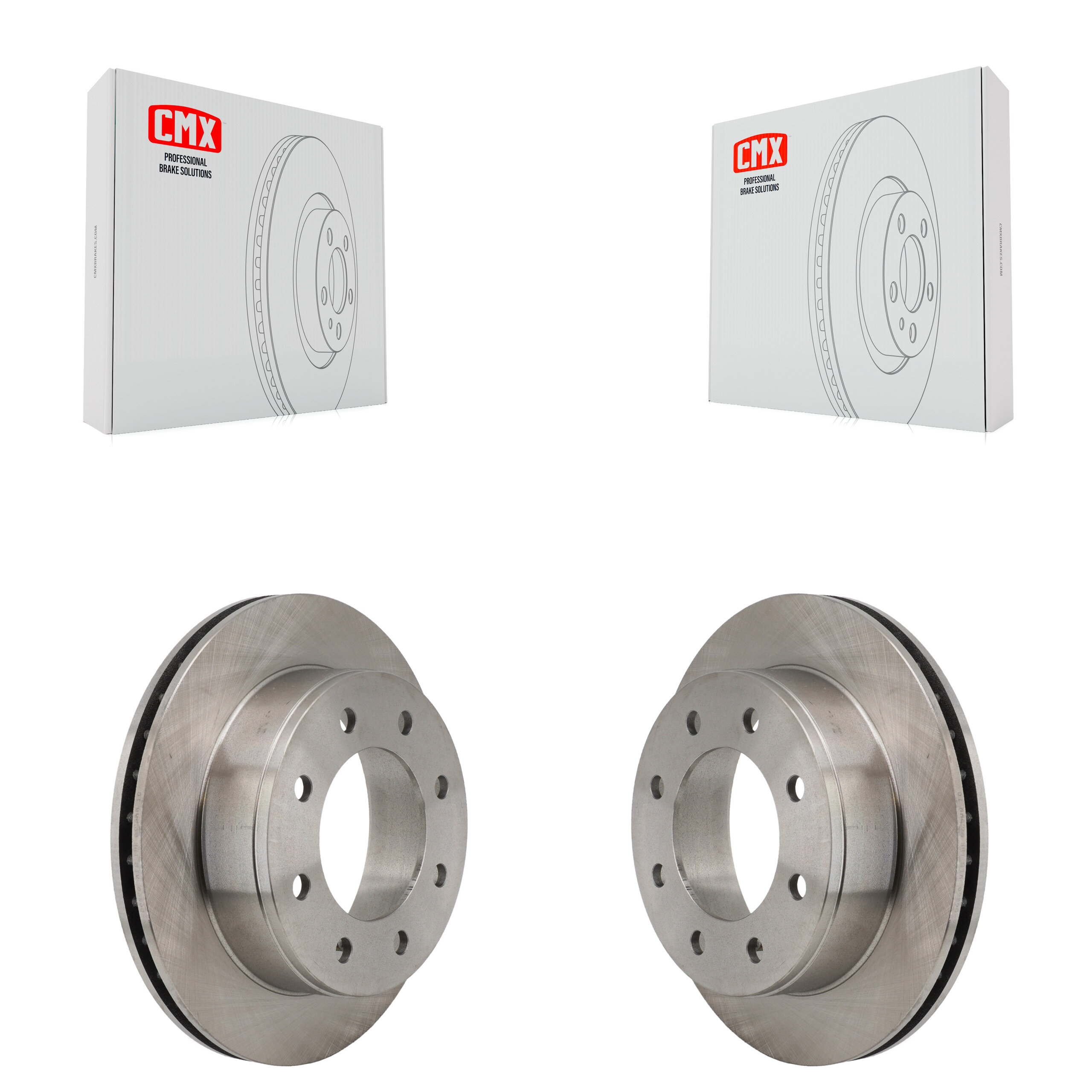 Rear Brake Rotor Pair For Chevrolet GMC Sierra 2500 HD Silverado Express Savana 3500 H2 XL K8-100573