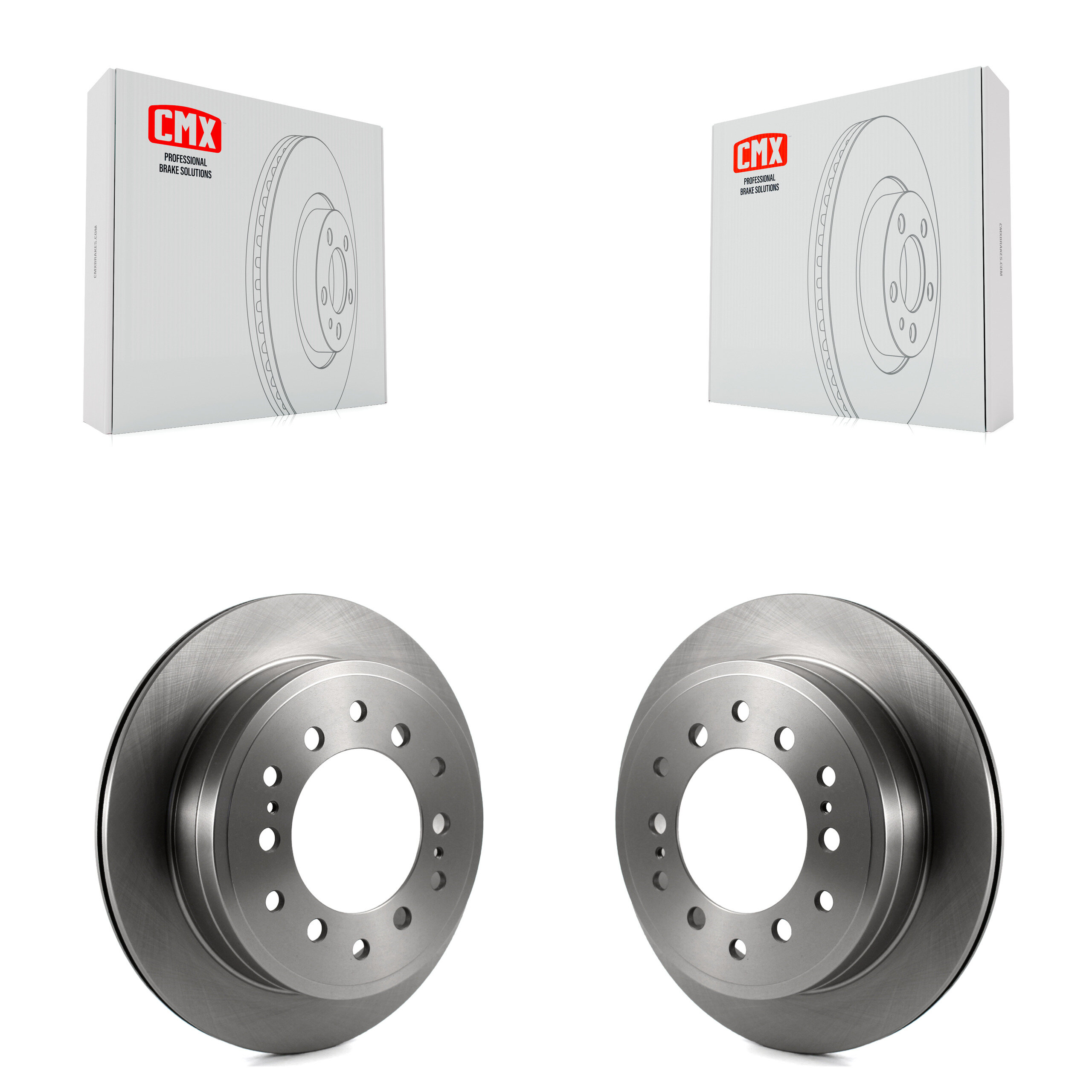 Rear Disc Brake Rotors Pair For Toyota 4Runner FJ Cruiser Sequoia Lexus GX470 K8-100752