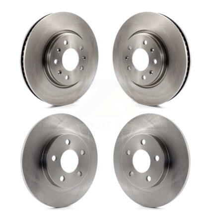Front Rear Disc Brake Rotors Kit For 2003-2004 Cadillac Seville With Solid Rotor K8-100997