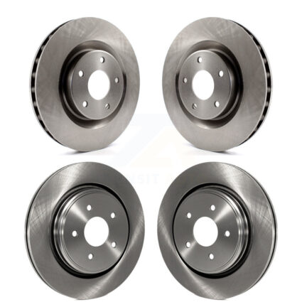 Front Rear Brake Rotors Kit For Cadillac XLR Naturally Aspirated With Heavy Duty Brakes K8-101006