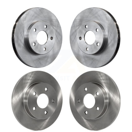 Front Rear Brake Rotors Kit For 07-10 Pontiac G5 With Drum Brakes 5 Lug Wheels K8-101029