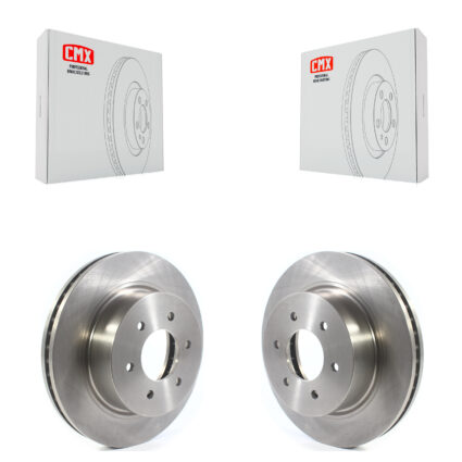 Front Disc Brake Rotors Pair For 2016-2024 Nissan TITAN XD K8-101758